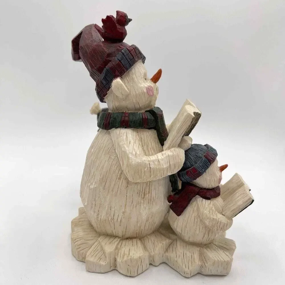Herco Gift Snowman Figurine Family Christmas Carolers Bird Holiday Decoration